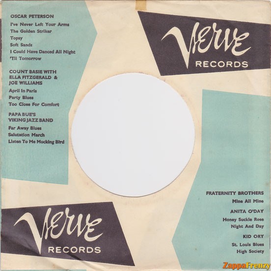 Verve Records Sleeve - Back - The Netherlands